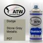 Preview: Dodge, Stone Gray Metallic, P07: 400ml Sprühdose, von ATW Autoteile West.